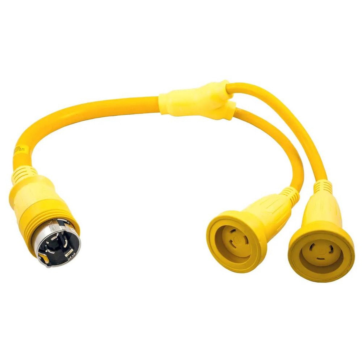 Hubbell HBL64CM54 Y Adapter — 50A Male to Two 30A Female