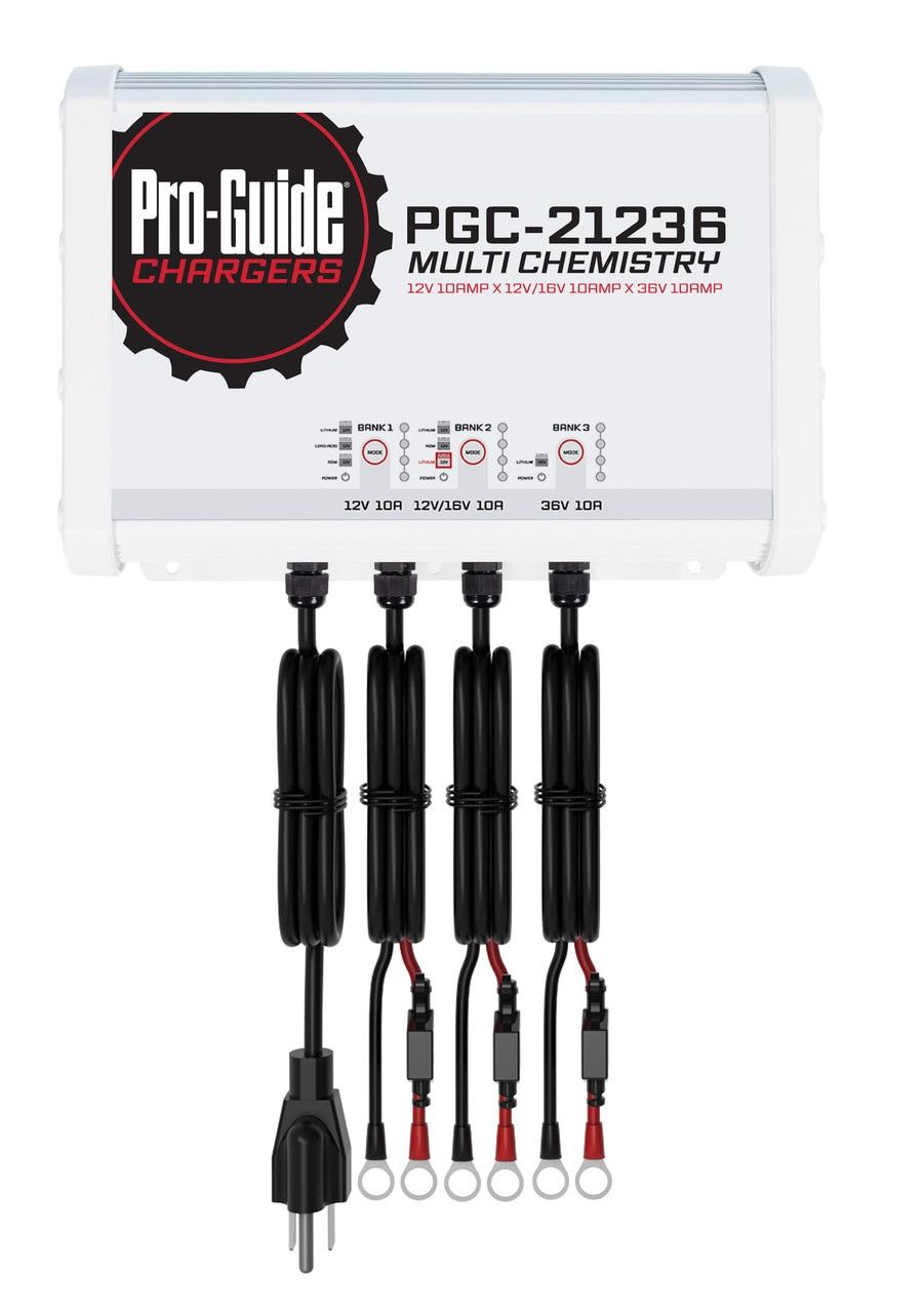 Pro-Guide PGC-21236 3-Bank Onboard Battery Charger — 12V, 12/16V & 36V